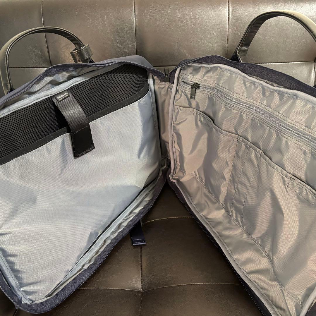 【極美品】PORTER ポーター タイム 3WAY ブリーフケース ネイビー
