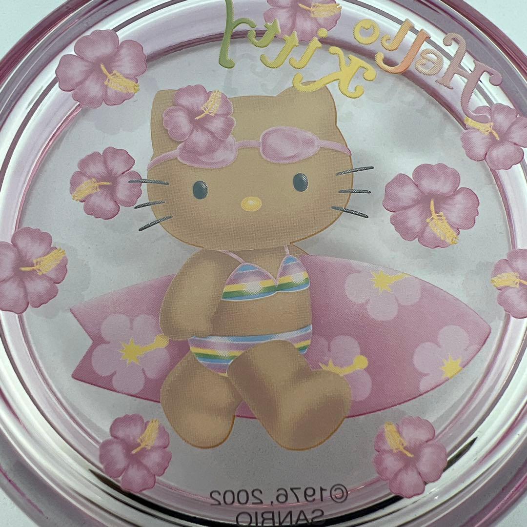 ハローキティ 日焼けキティ ガラストレー　小物入れ　希少レア　レトロ　2002年