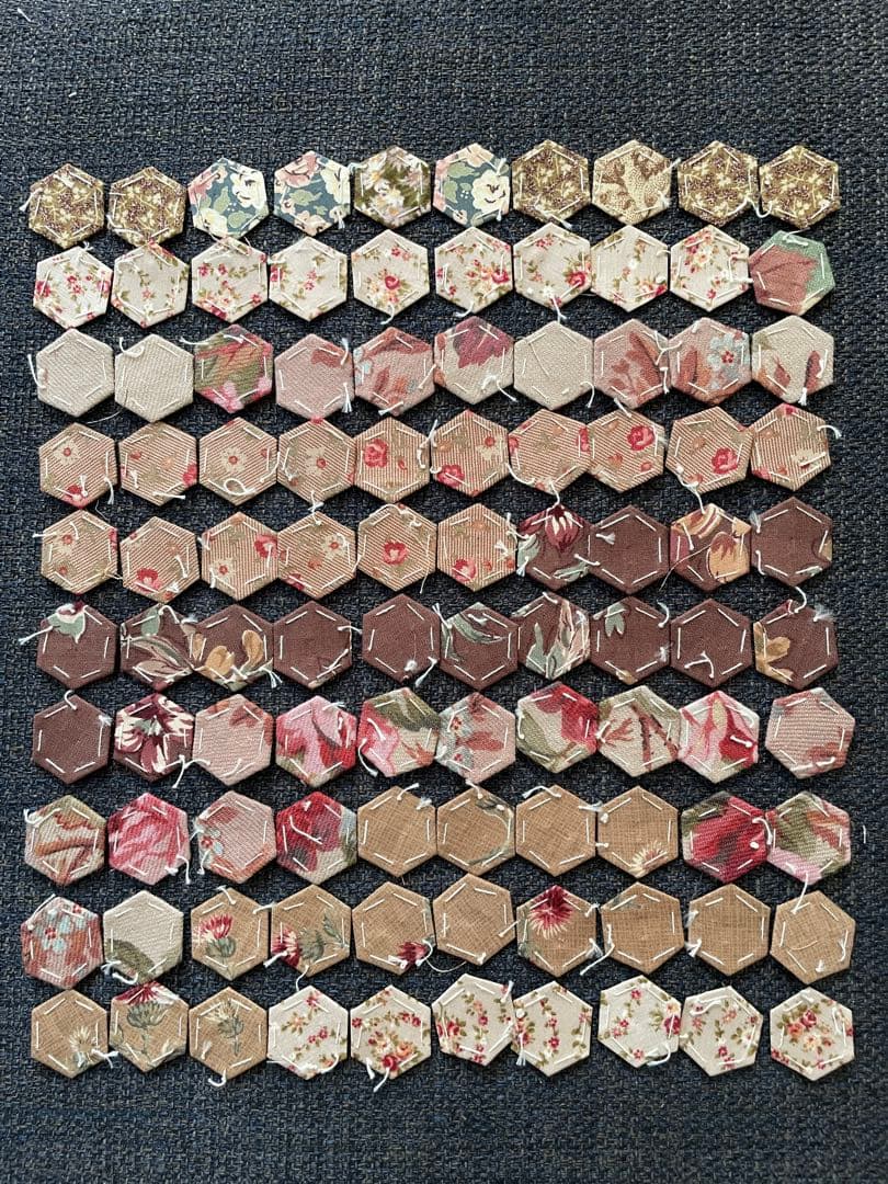 （370）正六角形 パッチワーク 製作途中