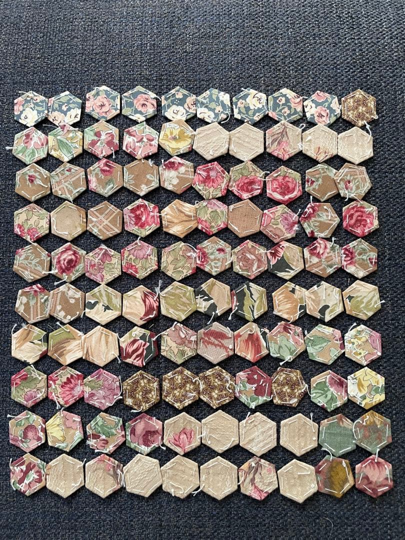 （370）正六角形 パッチワーク 製作途中