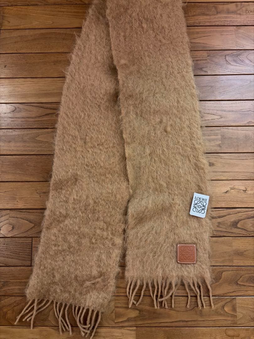 LOEWE マフラー モヘア&ウールブレンド キャメル - メルカリ