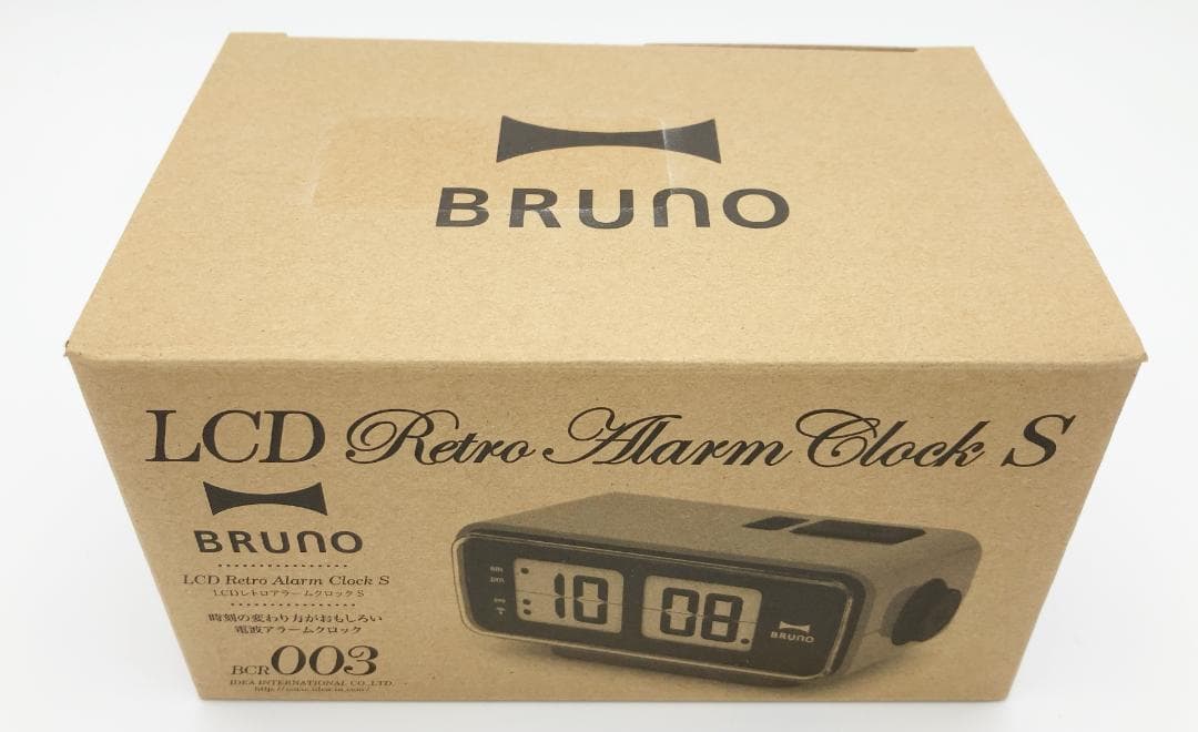 BCR003-RD/LCDレトロアラームクロック S/BRUNO/電波時計 - メルカリ