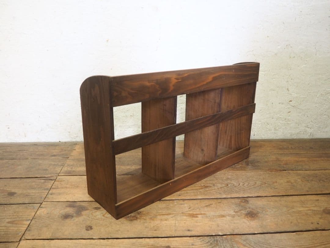 1174 ヴィンテージ ブックラック ケース 収納棚 本立て 古家具 レトロ