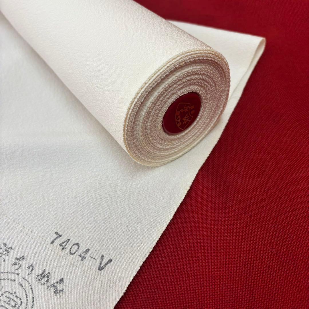 松寿縮緬 浜ちりめん織 12m 白地反物 未使用極美品 - メルカリ