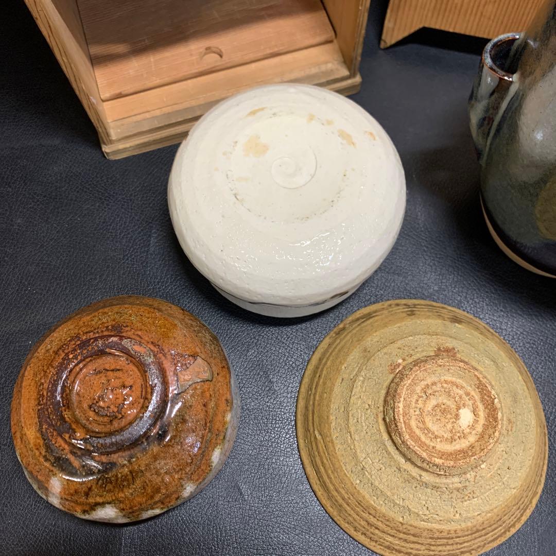 茶箱 茶道具セット 古物 歴史 棗 茶碗 水差し 茶灼 銘有