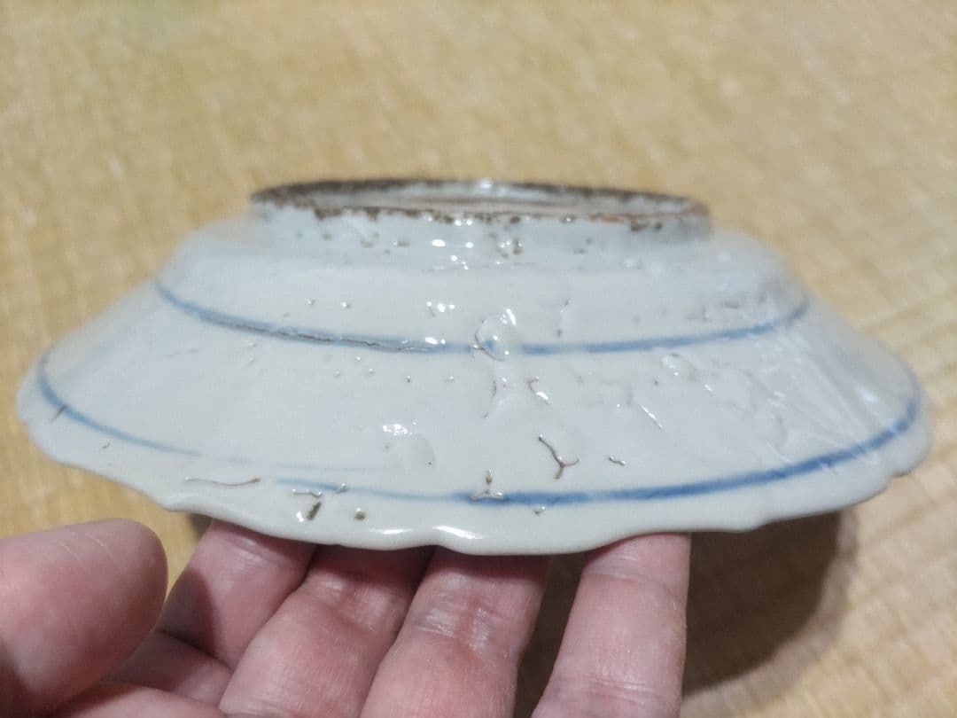 中国 古染付 鹿絵皿（23㎝）漳州窯 美品