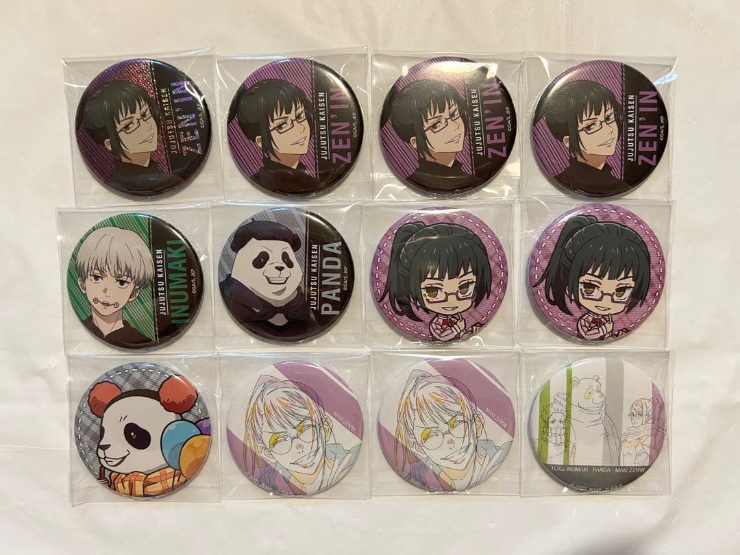 呪術廻戦 禪院真希 狗巻棘 パンダ 缶バッジ まとめ売り - メルカリ