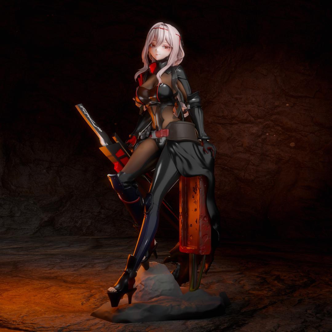 ガレージキット 1/7 勝利の女神:NIKKE 黒紅蓮 / 未塗装未組立 - メルカリ