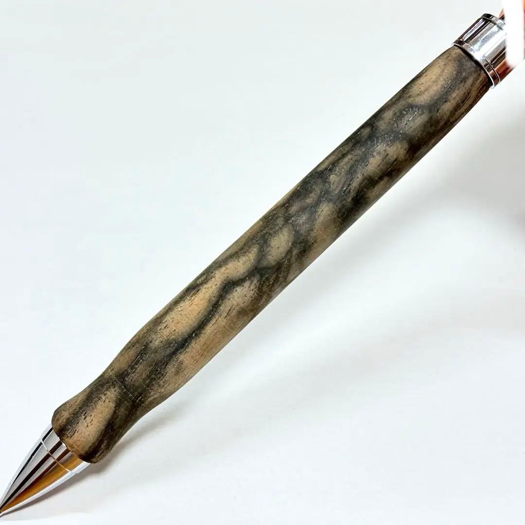 木軸のみ】 黒柿孔雀杢 加藤金属金具用