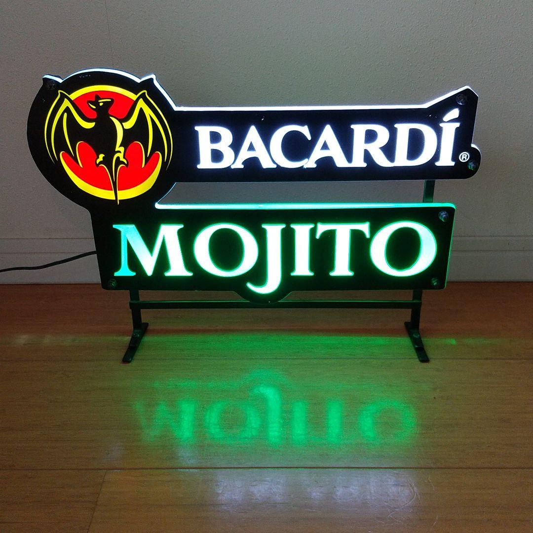 バカルディ モヒート ネオン 看板 サイン 非売品 LED オブジェ BAR