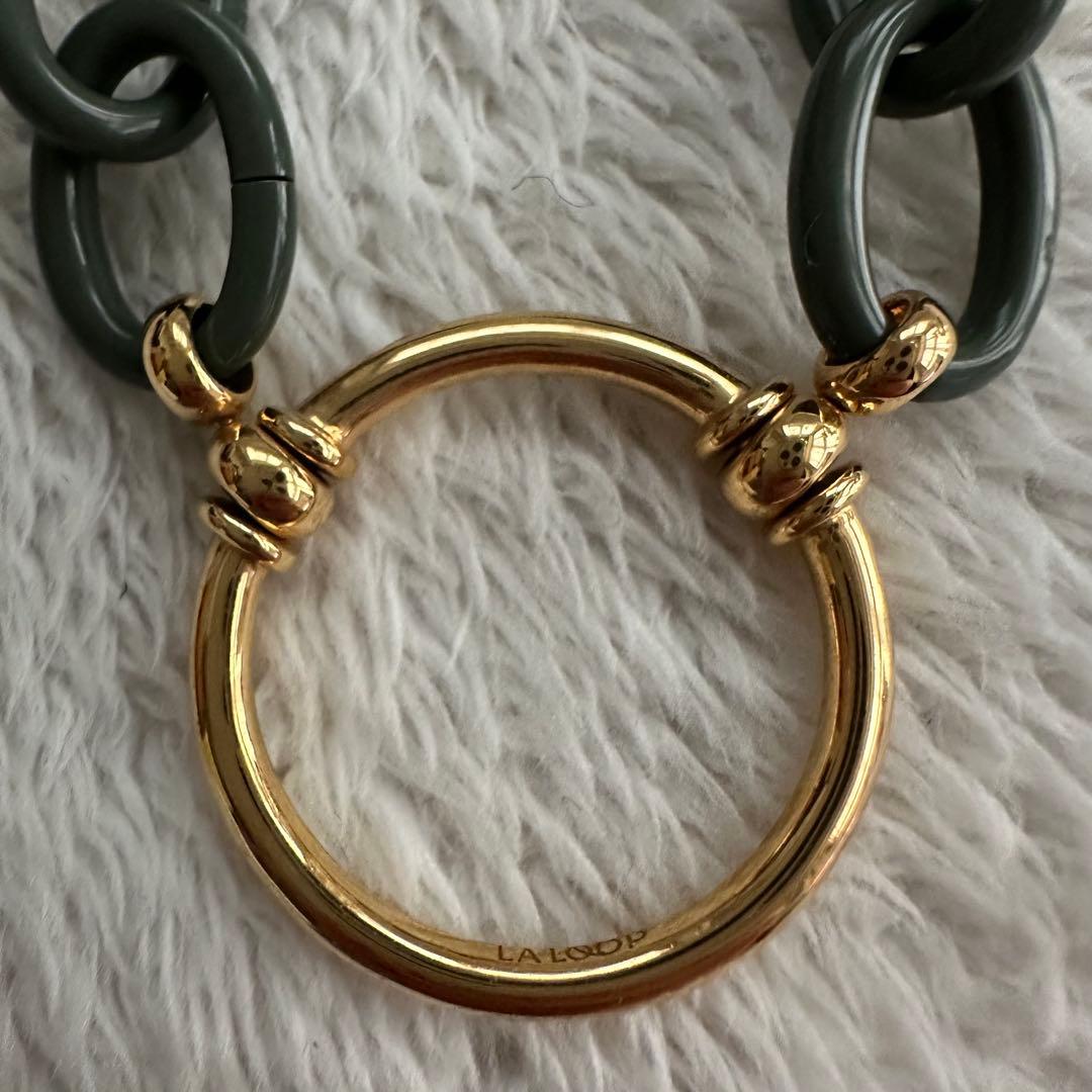 希少　la loop グラスホルダー　ゴールド　カーキ　眼鏡ホルダー