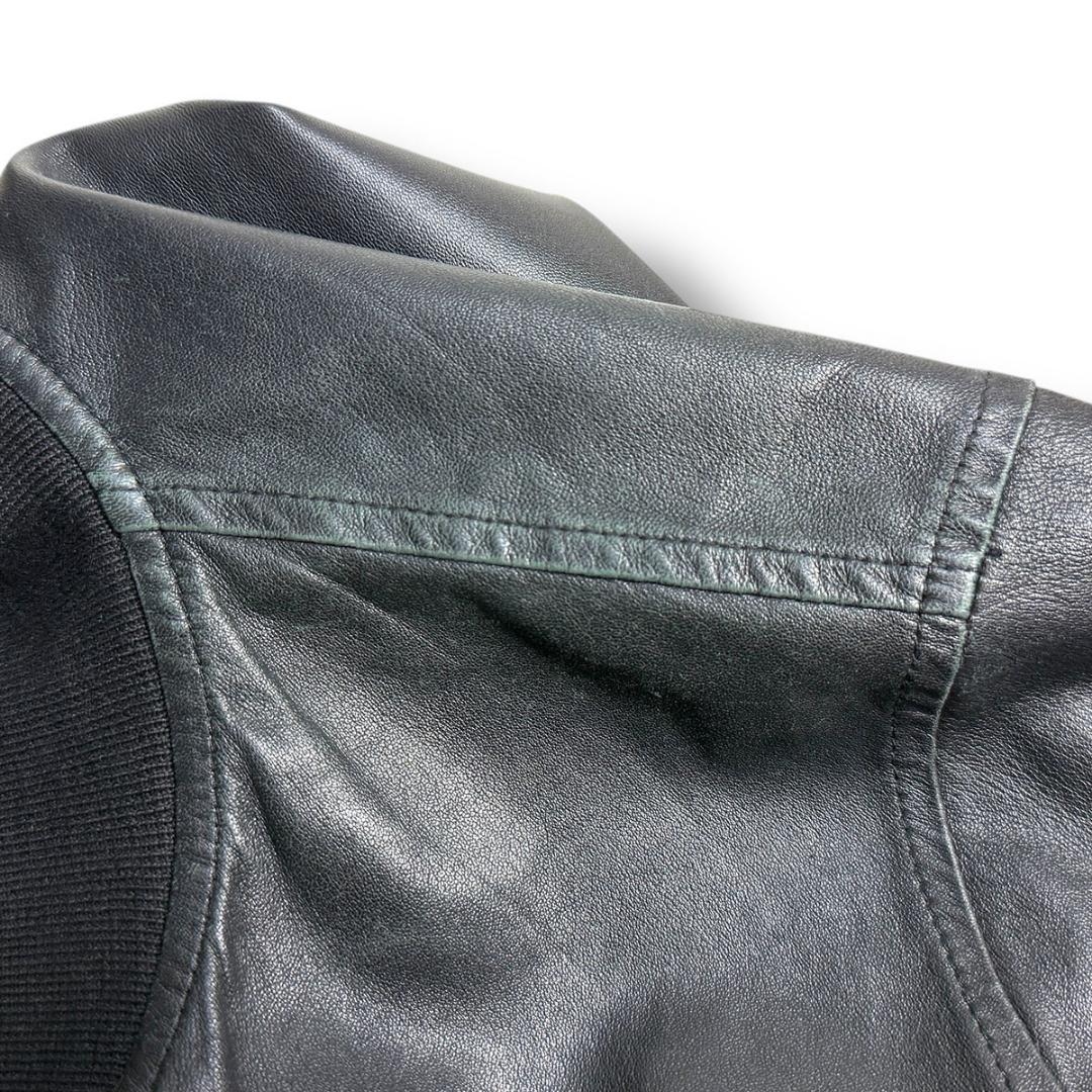 J6248 美品 ヴァルスター ラムレザーブルゾン ブラック 46