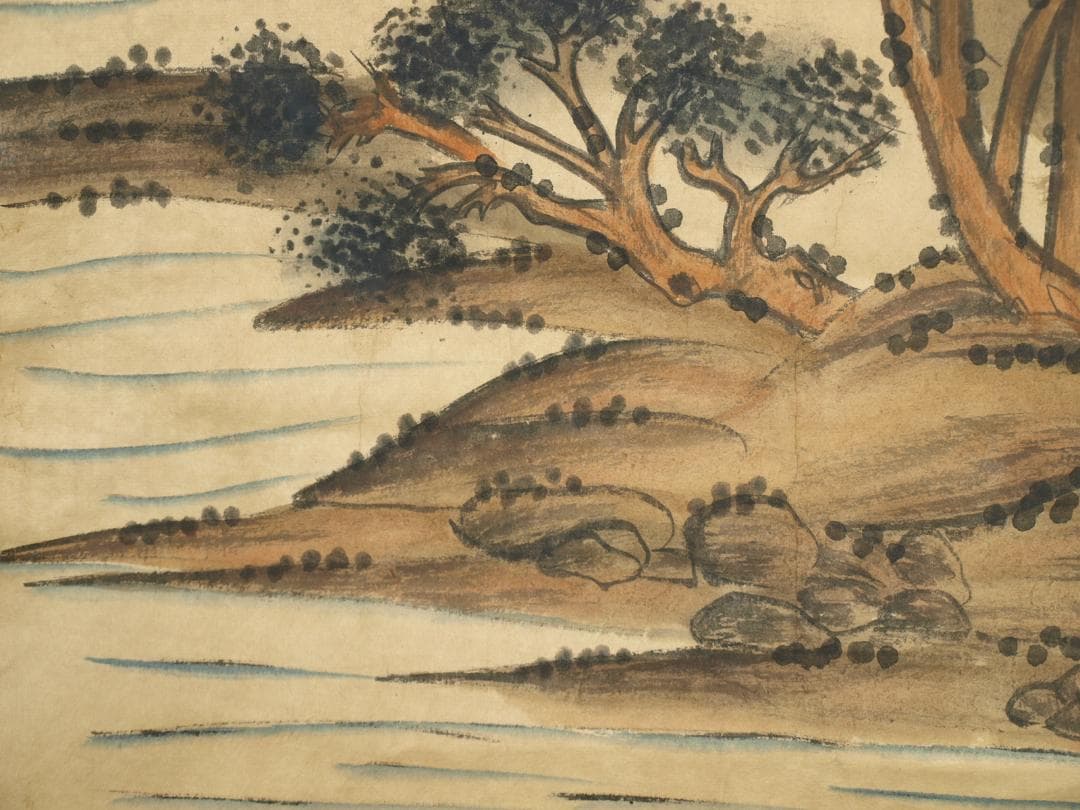 間仕入れ品 中国清時代の人物図 肉筆絵 激安骨董品BD149A7-1