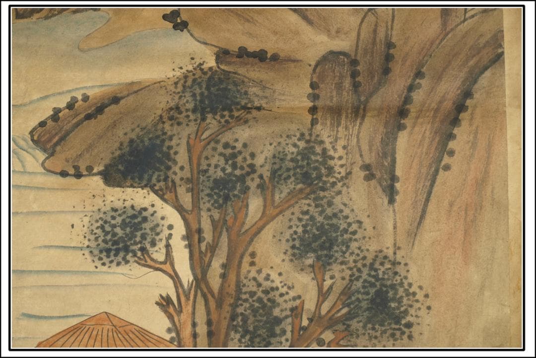 間仕入れ品 中国清時代の人物図 肉筆絵 激安骨董品BD149A7-1