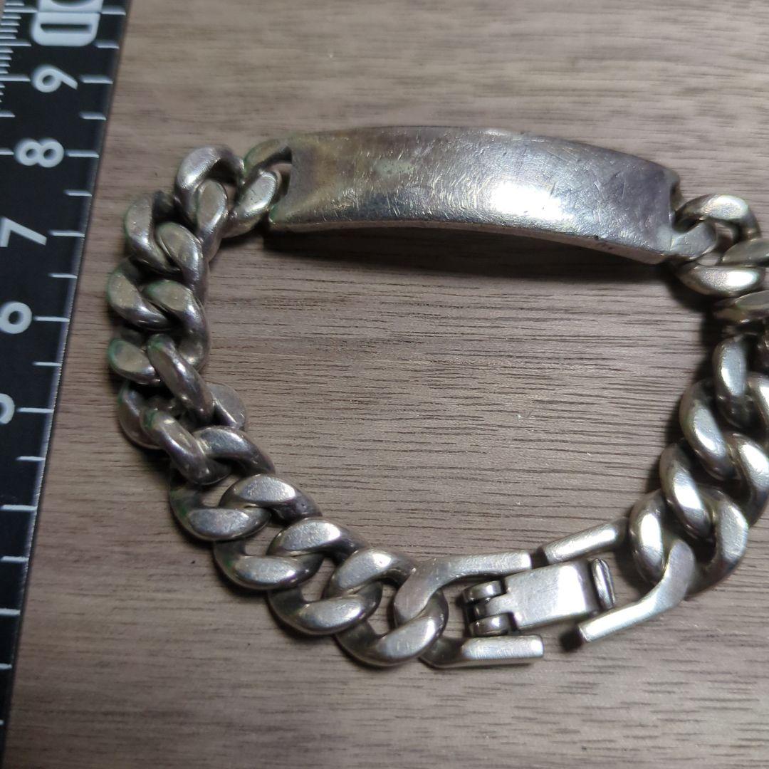 IDプレートシルバー ブレスレット 重量級 ノーブランド
