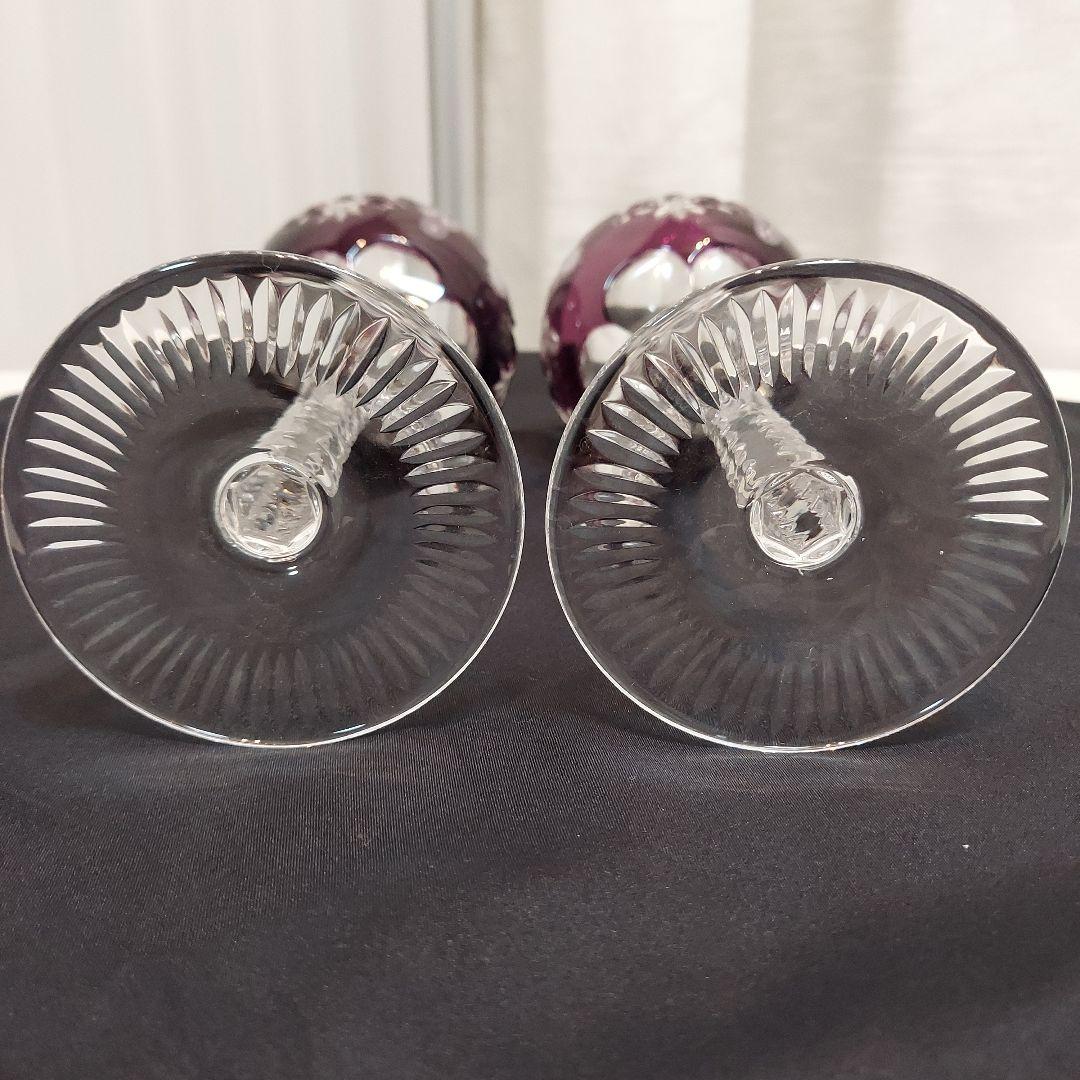 新品未使用 CRYSTAL DONAU 切子 ワイングラス 2個