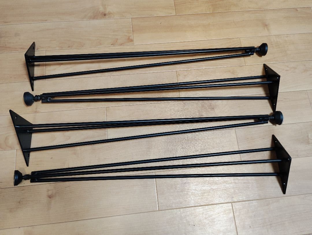 LOWYA ロウヤ L字デスク 天然木 スチール脚 引取限定