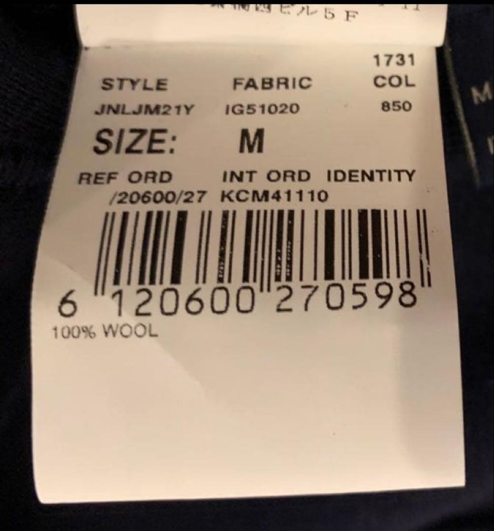 LARDINI ミラノリブダブルニットジャケット　ネイビーM