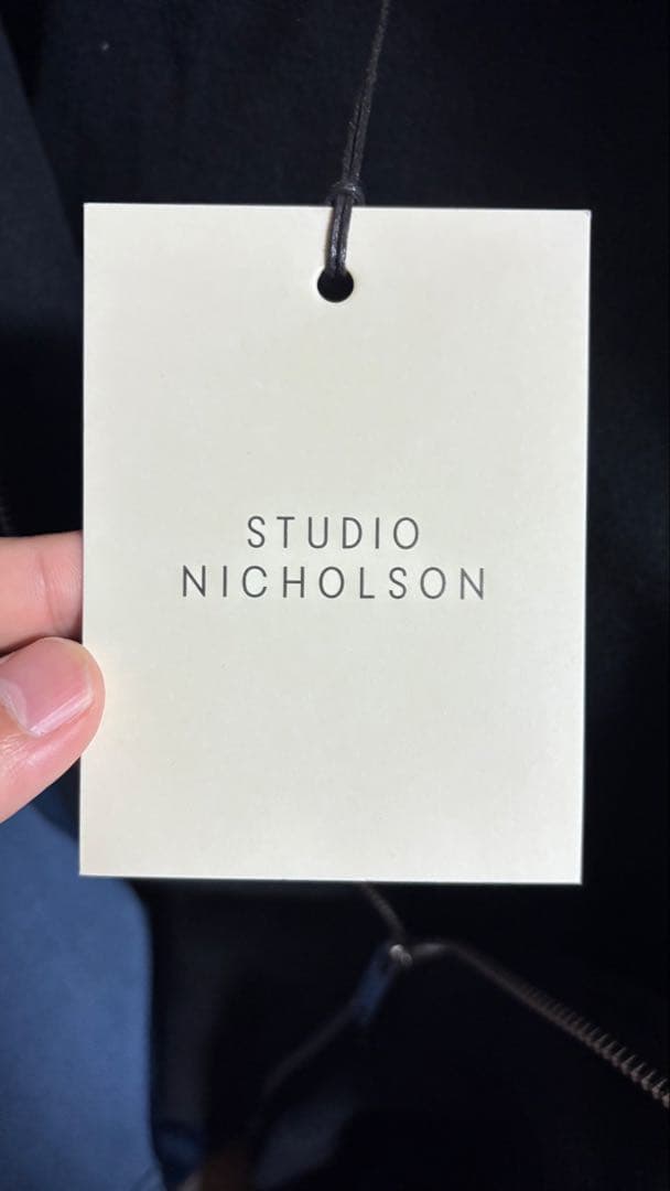 STUDIO NICHOLSON／ダークネイビー ジップアップパーカー Sサイズ