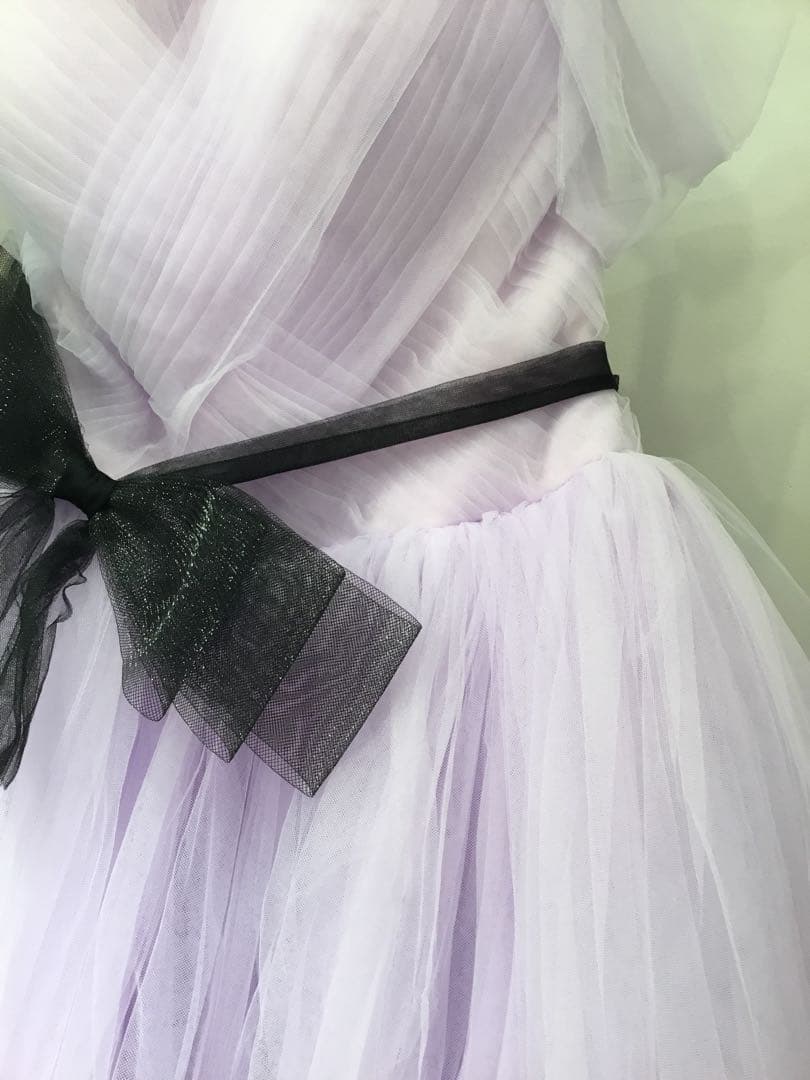 に*ん様 ラベンダーオフショルダーチュールドレス