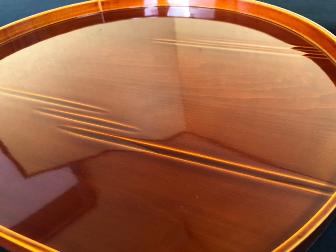 《R》飛騨春慶塗 半月会席膳5客揃 船津工芸謹製 共箱 251204お3