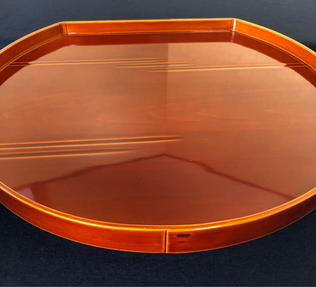 《R》飛騨春慶塗 半月会席膳5客揃 船津工芸謹製 共箱 251204お3