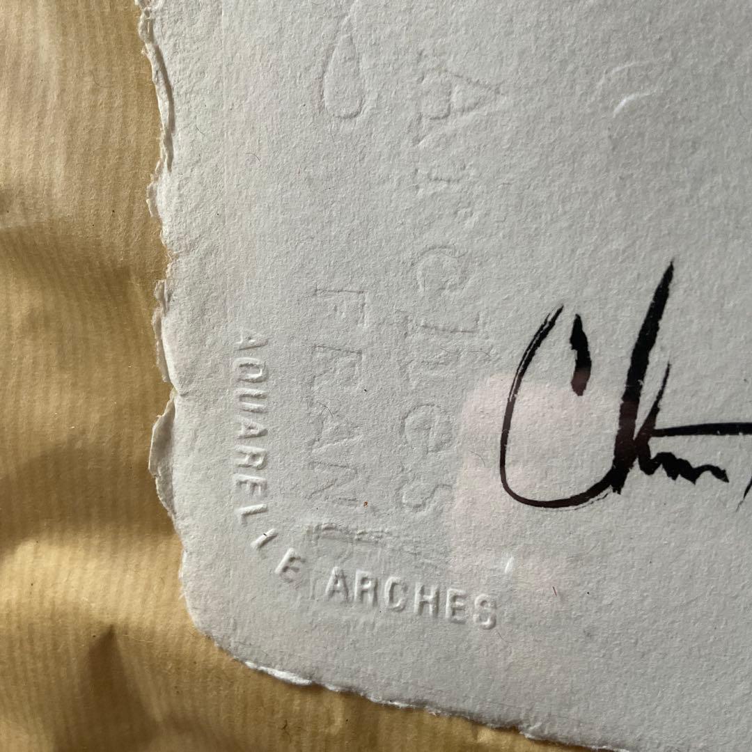 ラッセン 毛筆スケッチ(オリジナル原画)ドローイング 直筆サイン有