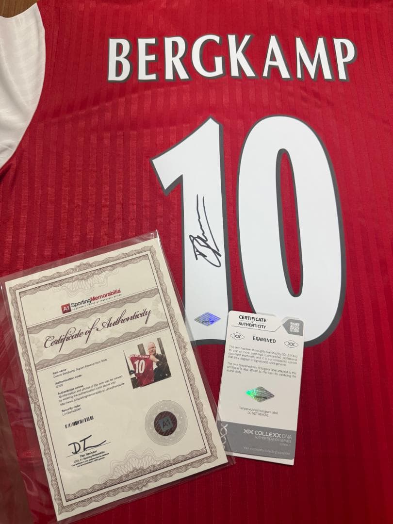 デニス・ベルカンプ 直筆サイン入りフォト額入り ベルカンプ＆アンリ