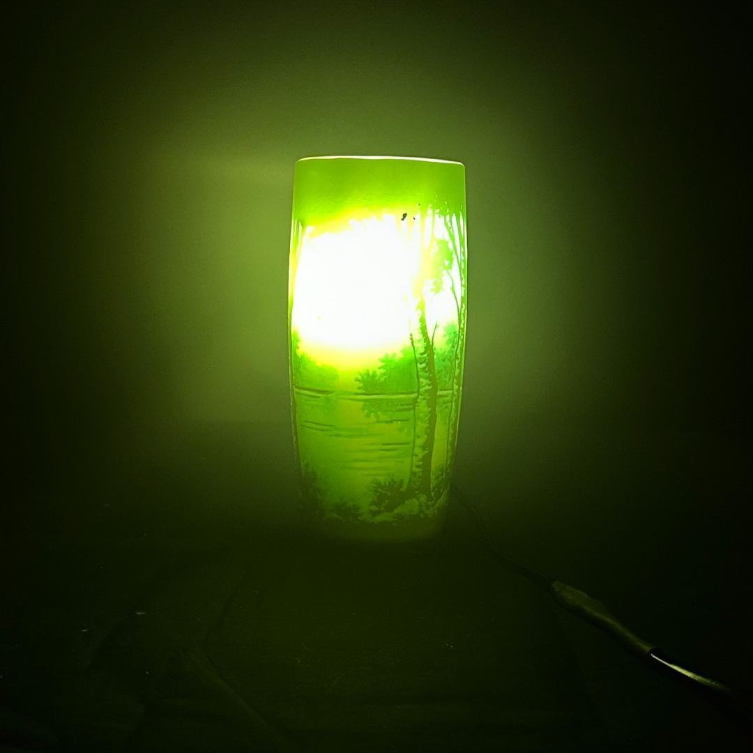 ドームナンシー 筒型 卓上証明 高さ17.5cm 被せガラス アンテルカ