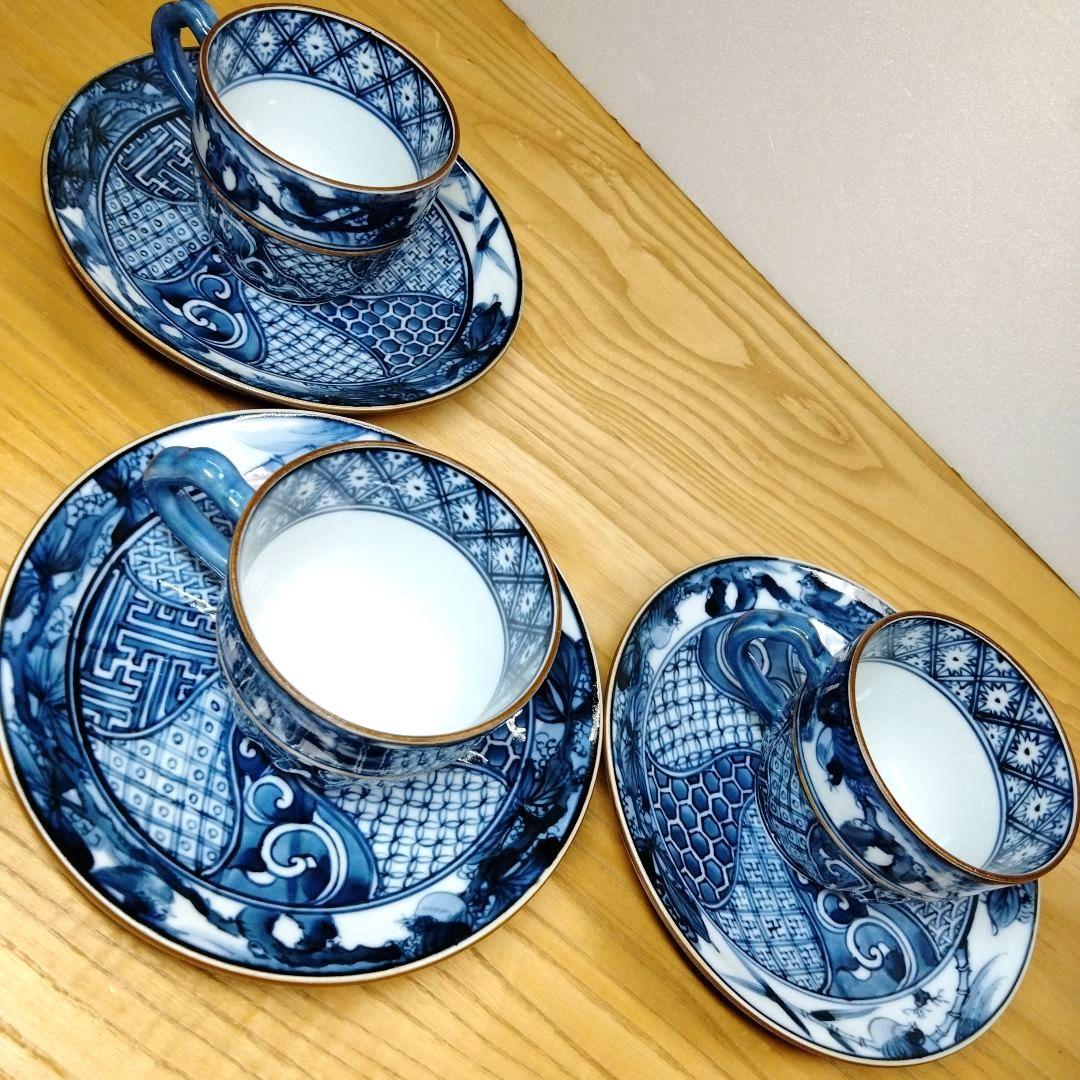 清水焼 京焼 加藤利昌 コ−ヒ−碗皿3客 - 工芸品新品 通販