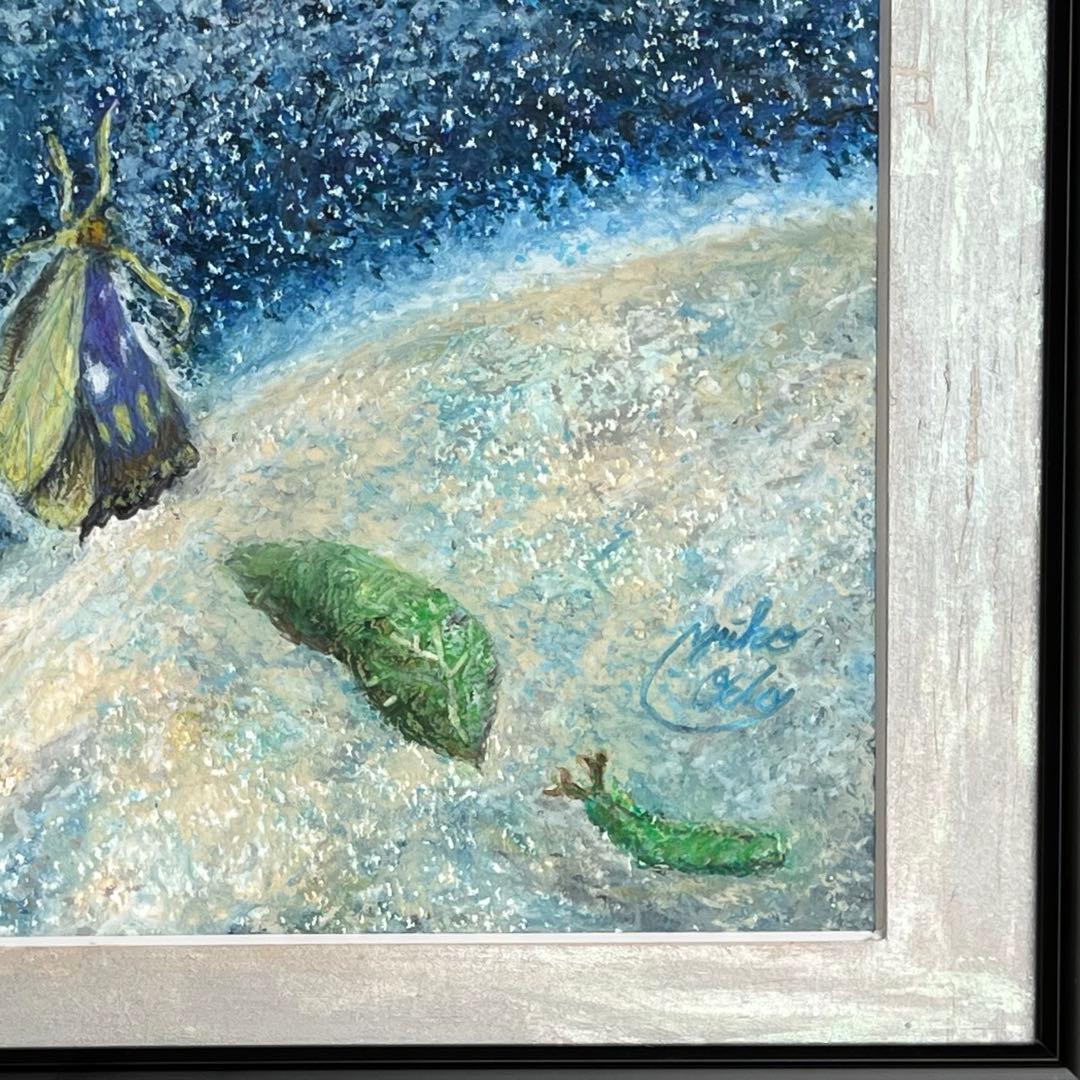 「悠生」 オイルパステル★原画1点物.額入り