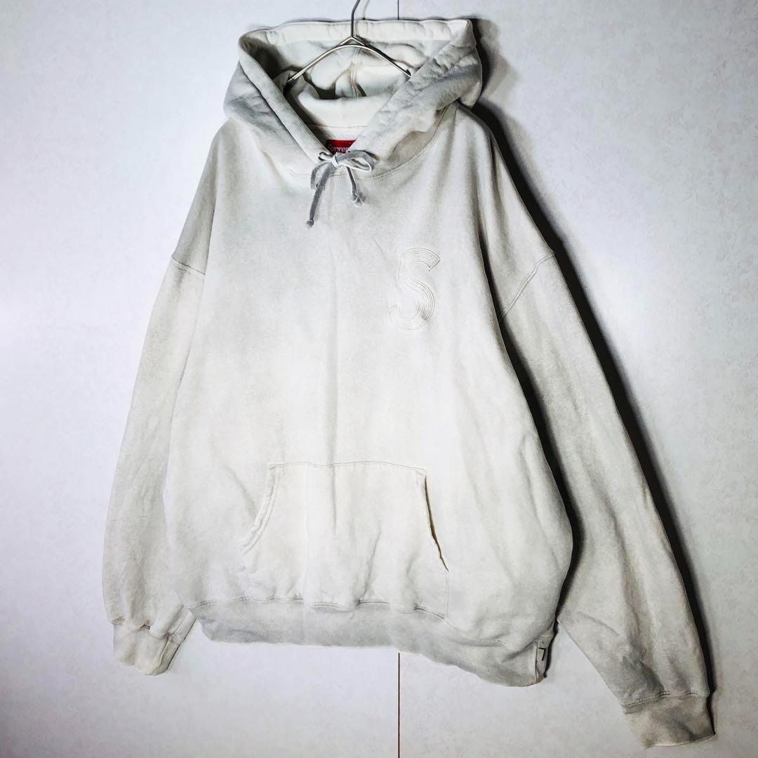 【人気モデル】シュプリーム Sロゴ ヴィーンテージ加工 パーカー XLサイズ