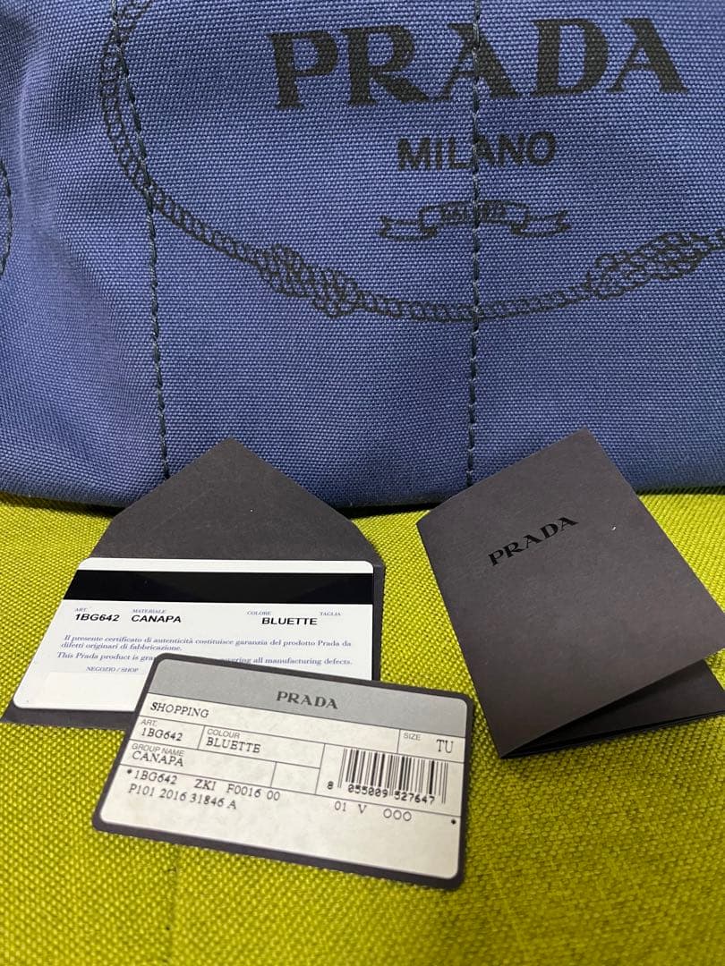 超美品　2wayプラダ　カナパ　ネイビー　Mサイズ
