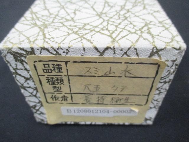 未使用品】掛軸 長持梅生『スミ山水』絹本 箱付 掛け軸 L01321-1