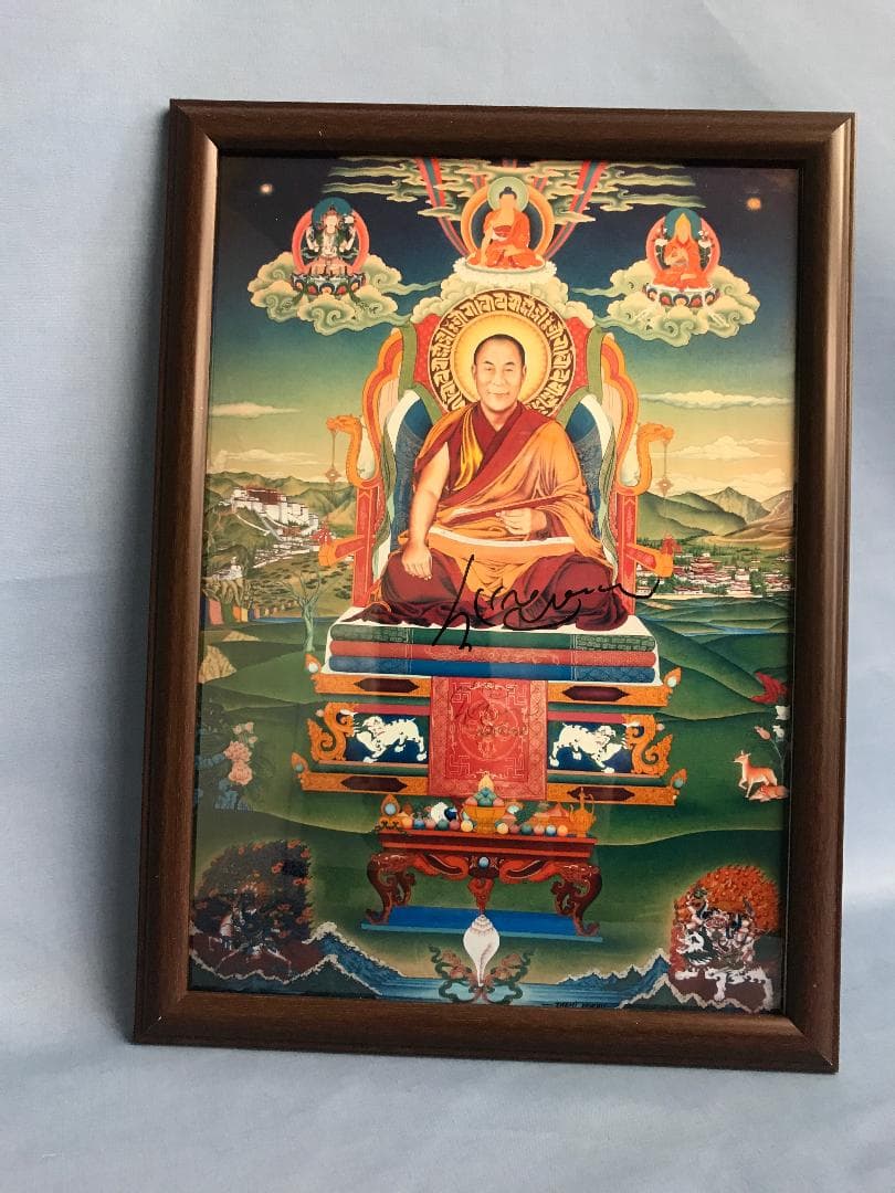 直筆サイン】ダライ・ラマ14世 チベット密教 - メルカリ