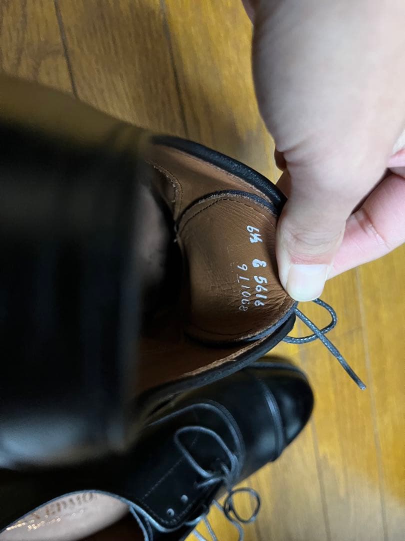 T*C様 アレンエドモンズ パークアベニュー 6.5Dキャップトゥ 黒