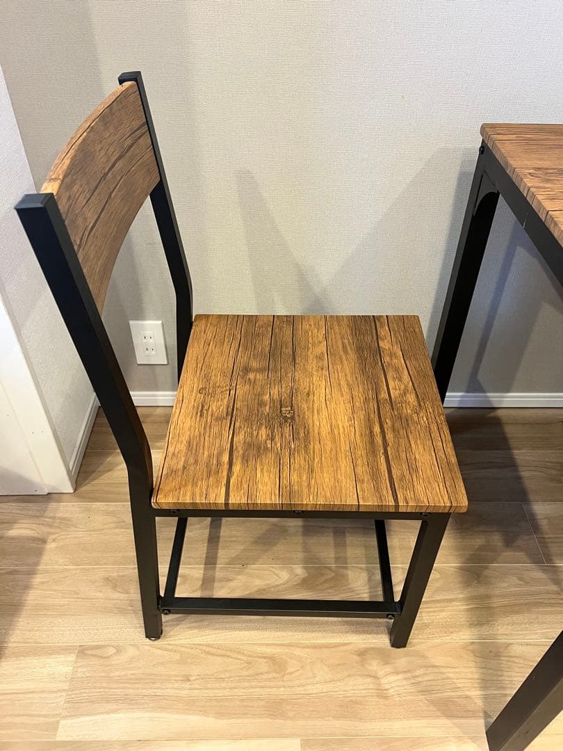 木製　ダイニングテーブルセット　ニトリ　ミドルブラウン