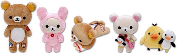 希少　リラックマあつめてぬいぐるみ5体セット　コリラックマのヤンチャな毎日　初期