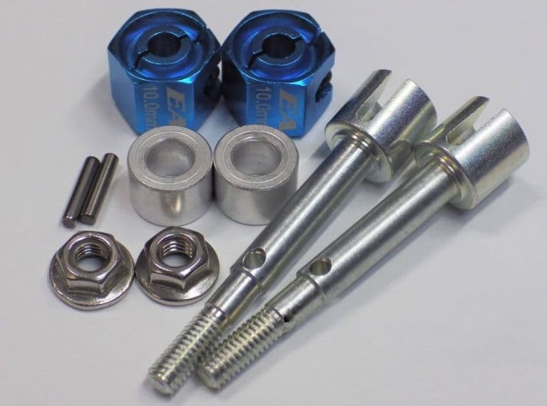 タミヤ シャーシに スーパーロングアクスル 厚さ5㎜ハブ→L/R計＋24