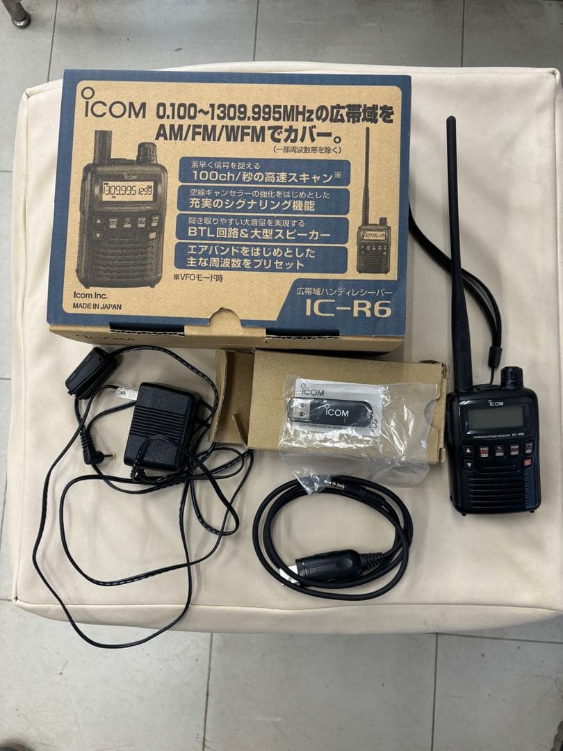 アイコム IC-R6 CS-R6 クーロニングソフトケーブル付き