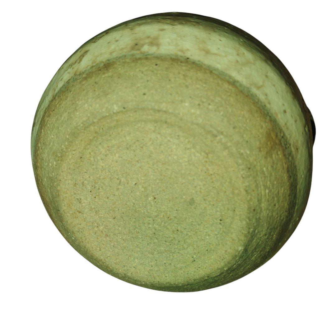 越後豊栄 太丘焼 織部釉土瓶 太丘銘 茶道