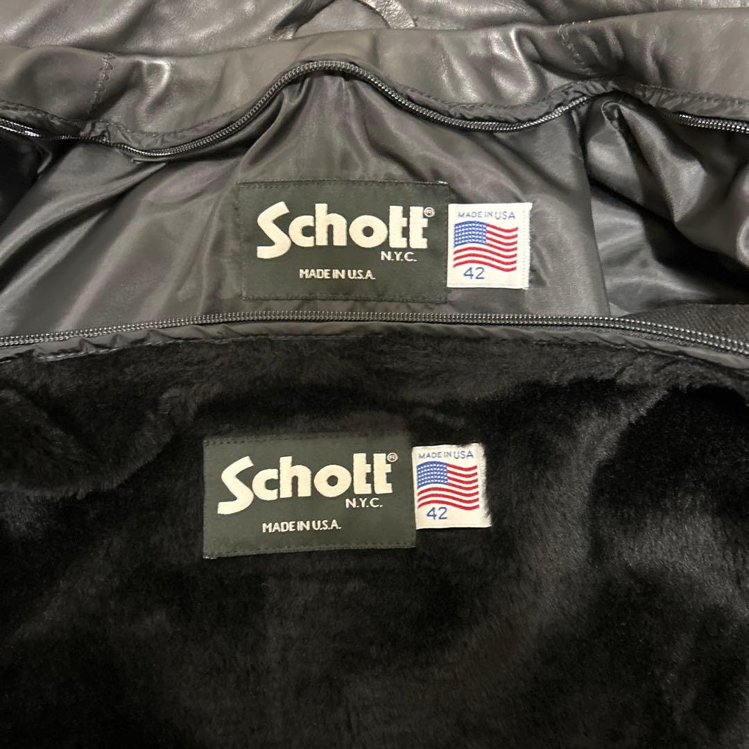 超美品‼️最新型schott641 42インチ ライダースインナーボア