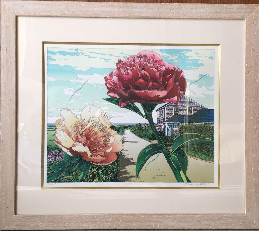 鈴木英人☆2点セット「2人の気持ち」 & 「ローズレッドロードスター」 鈴木