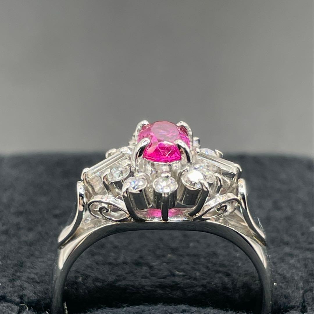 pt900 ルビー　ダイヤモンド　リング