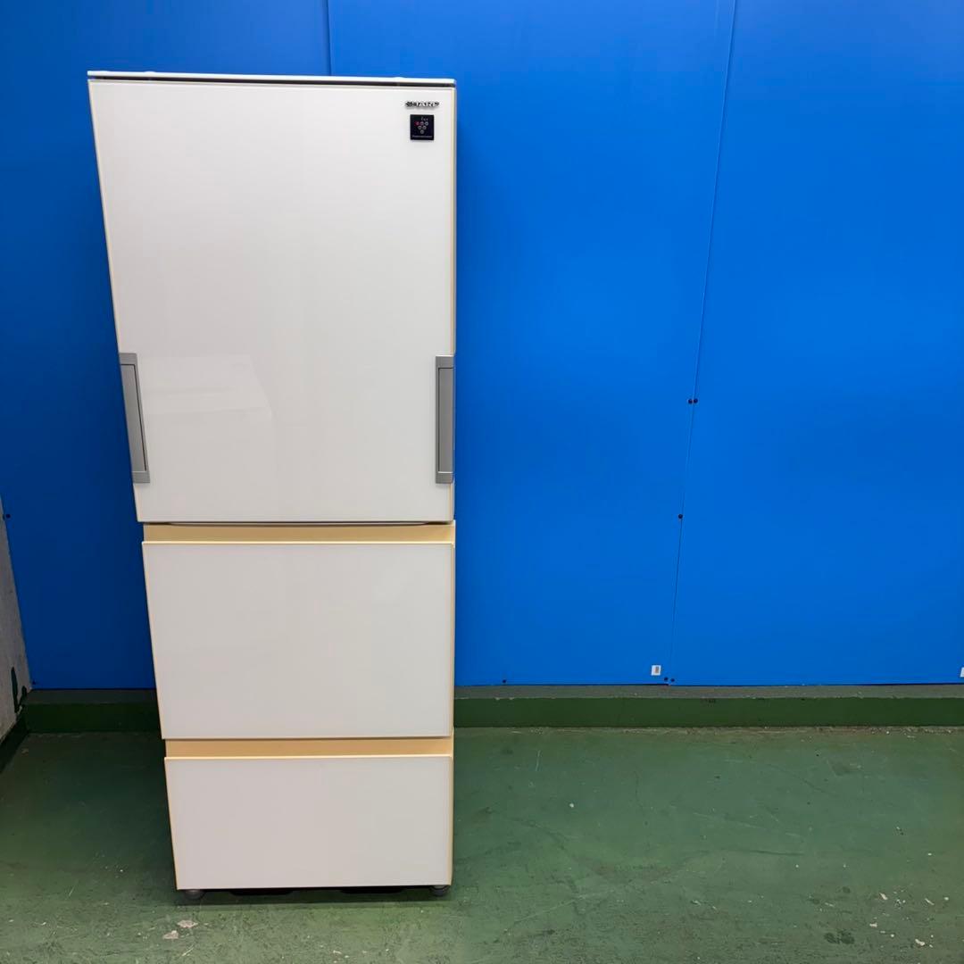 667 SHARP どっちもドア 大型冷蔵庫 300L強 自動製氷 ガラスパネル
