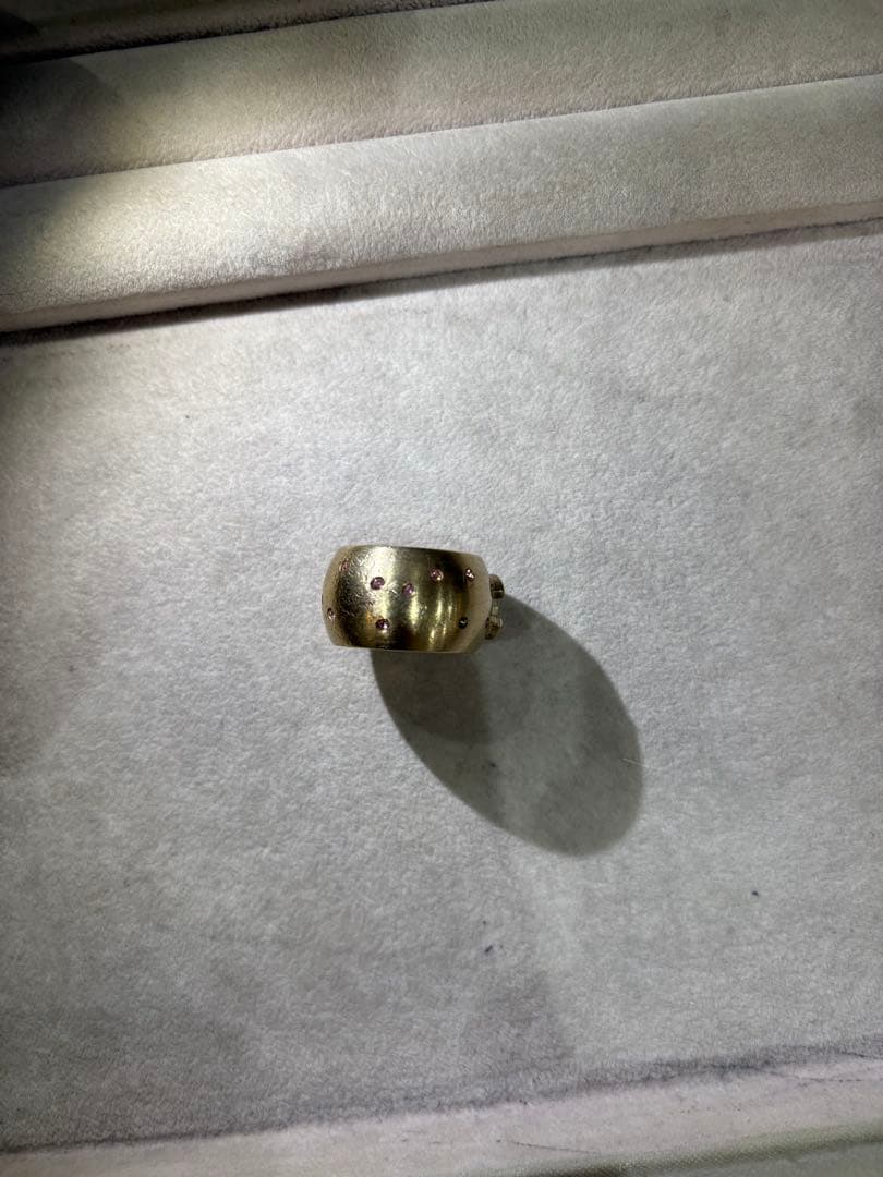 CHANEL ゴールド　ピンクストーン　リング　vintage ココマーク