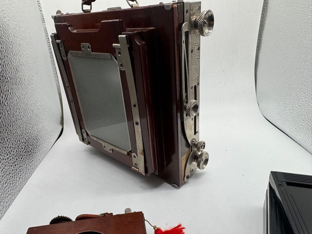 み*い様 【大判カメラ】木製大型カメラCOMPURシャッターレンズ付