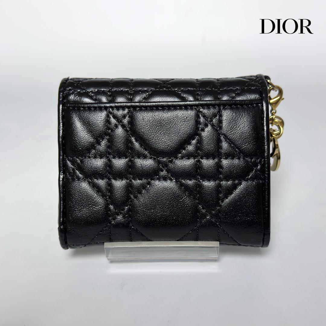 正規品 Dior レディディオール カナージュ ロータスウォレット 三