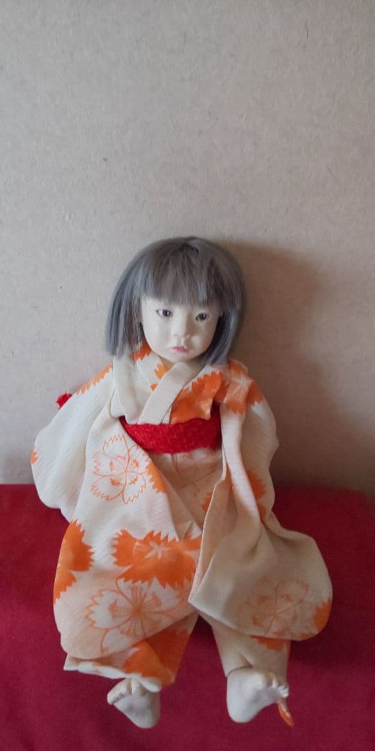 アンティーク ビスクドール オープンマウス クローズアイ 「首裏に