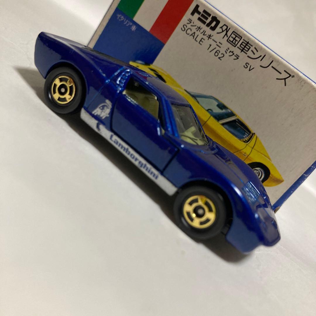 トミカ外国車シリーズ、ランボルギーニミラSVです。日本製
